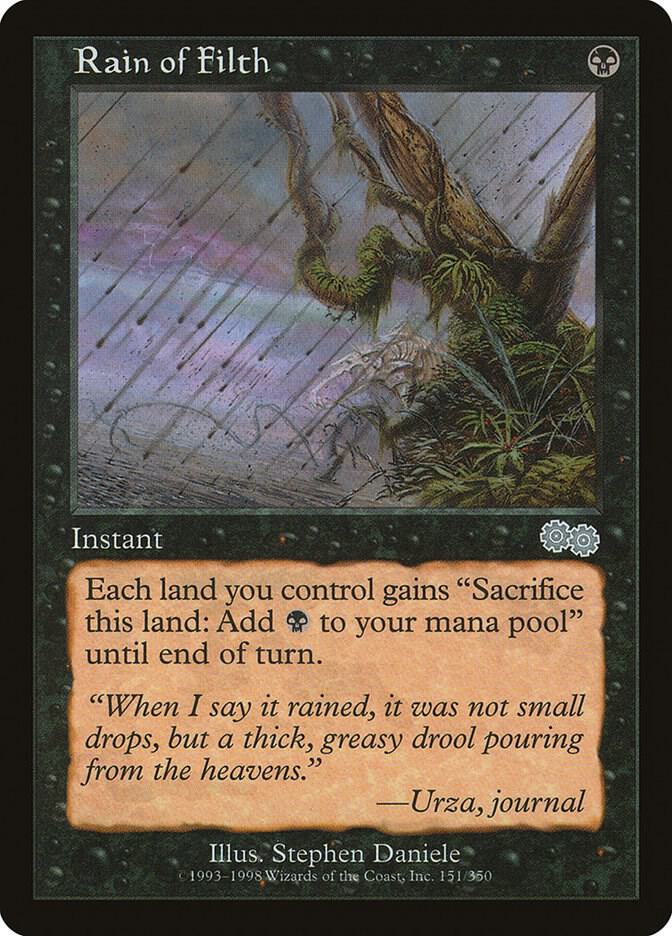 Rain of Filth 151 card from Urza's Saga