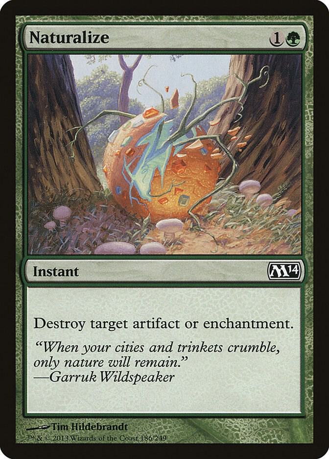 Naturalize 186 card from Magic 2014 (M14)