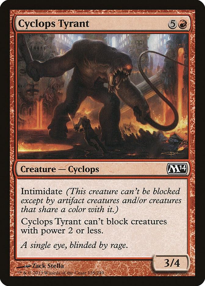 Cyclops Tyrant 135 card from Magic 2014 (M14)