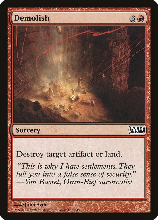 Demolish 136 card from Magic 2014 (M14)