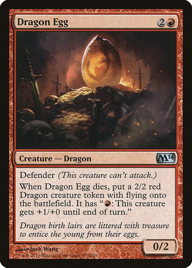 Dragon Egg 137 card from Magic 2014 (M14)