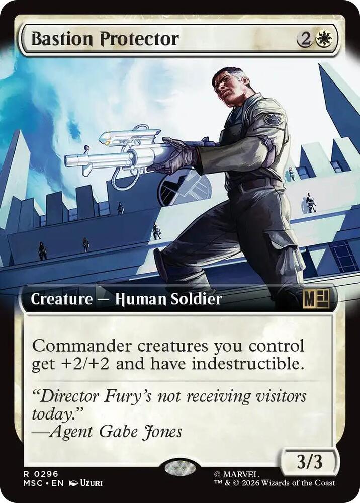 Bastion Protector (Extended Art) 296 card from Commander: Marvel Super Heroes