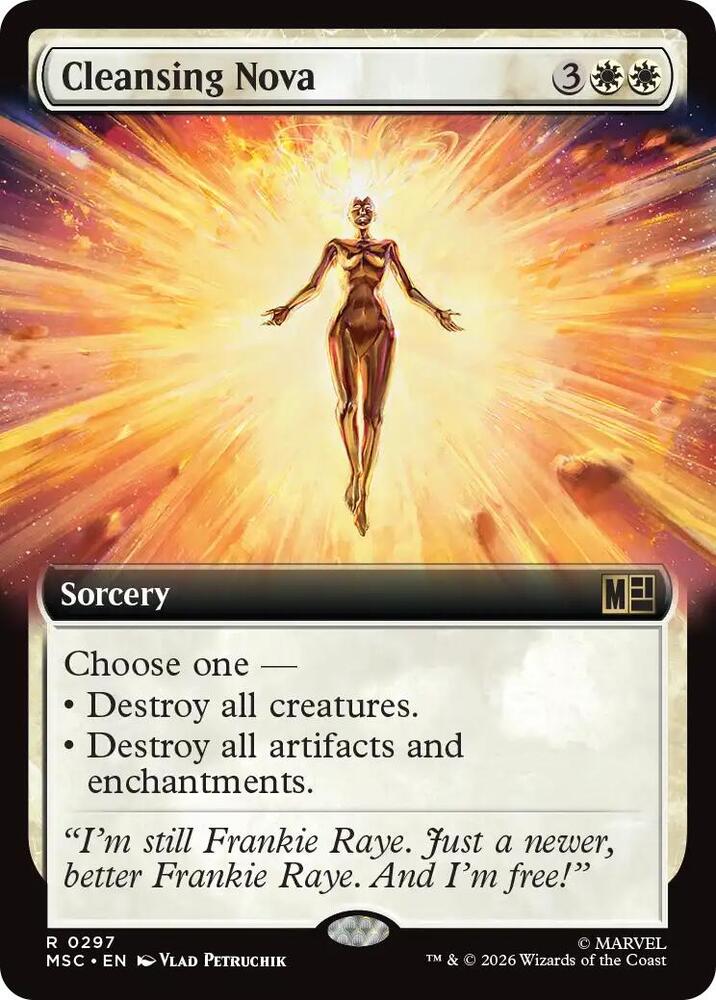 Cleansing Nova (Extended Art) 297 card from Commander: Marvel Super Heroes