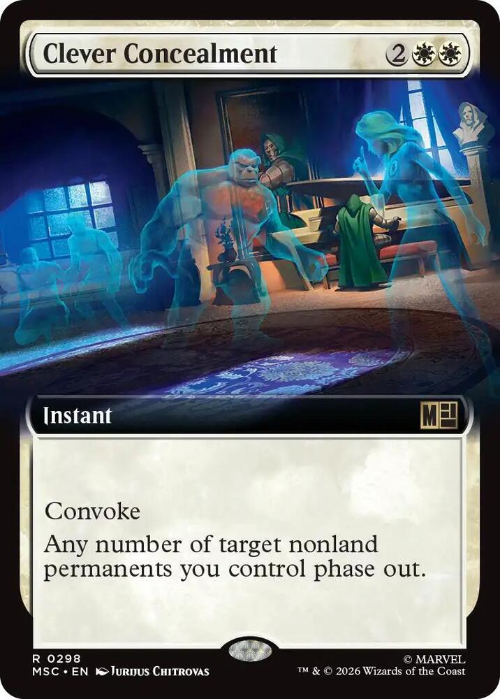 Clever Concealment (Extended Art) 298 card from Commander: Marvel Super Heroes