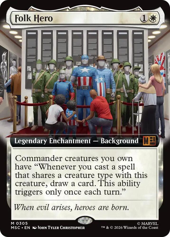 Folk Hero (Extended Art) 305 card from Commander: Marvel Super Heroes