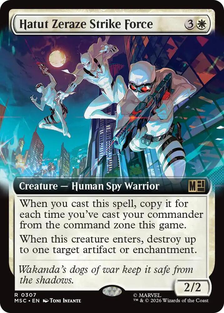 Hatut Zeraze Strike Force (Extended Art) 307 card from Commander: Marvel Super Heroes