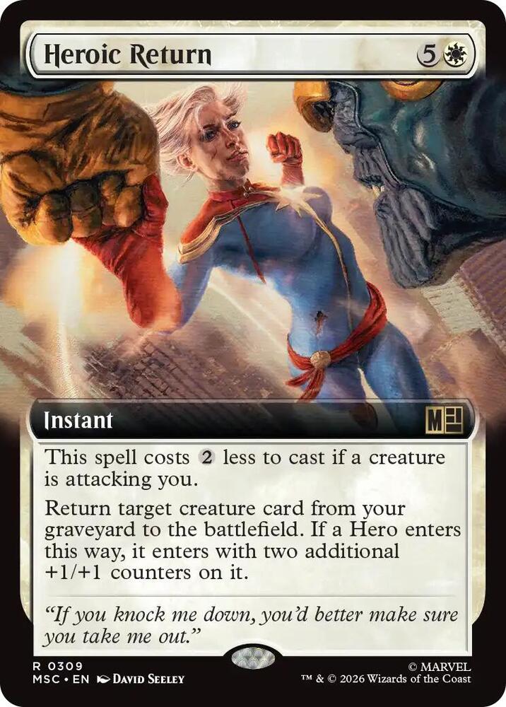 Heroic Return (Extended Art) 309 card from Commander: Marvel Super Heroes