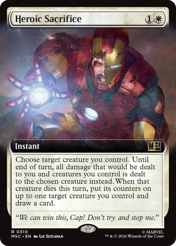 Heroic Sacrifice (Extended Art) 310 card from Commander: Marvel Super Heroes