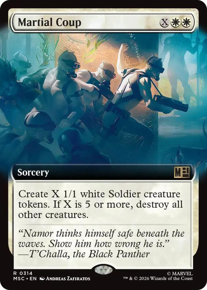 Martial Coup (Extended Art) 314 card from Commander: Marvel Super Heroes
