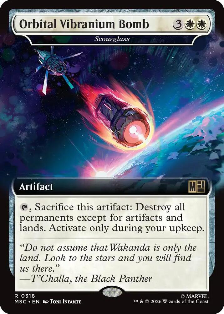 Orbital Vibranium Bomb - Scourglass (Extended Art) 318 card from Commander: Marvel Super Heroes