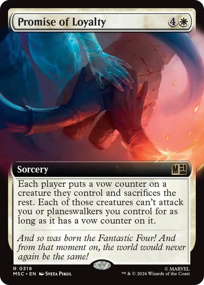 Promise of Loyalty (Extended Art) 319 card from Commander: Marvel Super Heroes