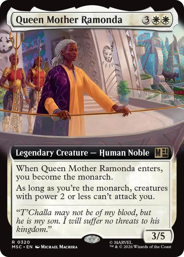 Queen Mother Ramonda (Extended Art) 320 card from Commander: Marvel Super Heroes