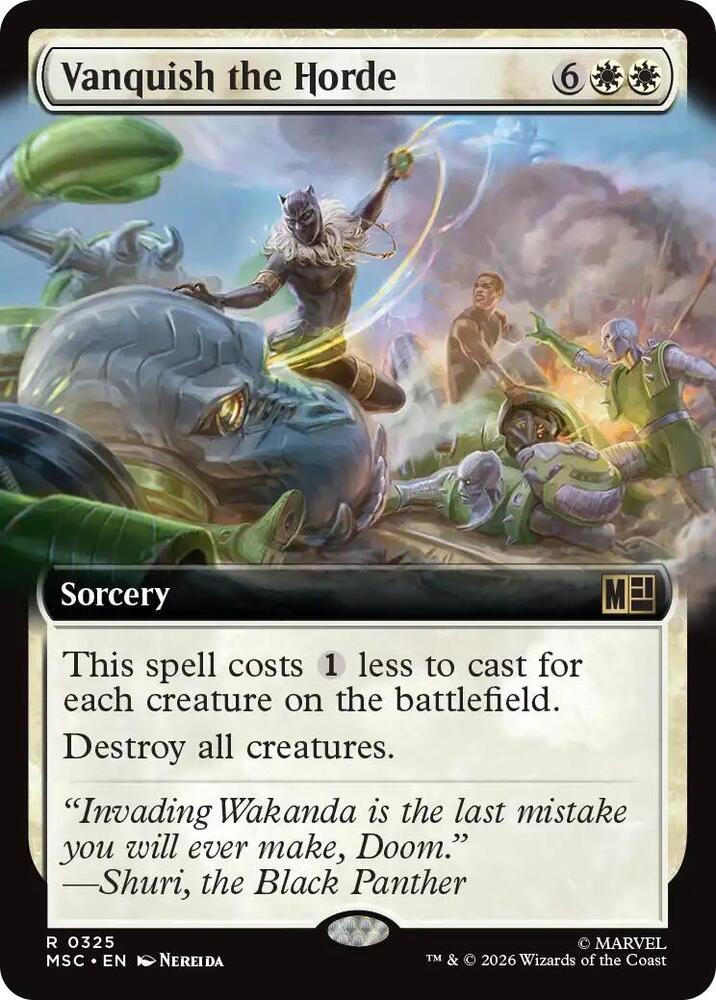 Vanquish the Horde (Extended Art) 325 card from Commander: Marvel Super Heroes