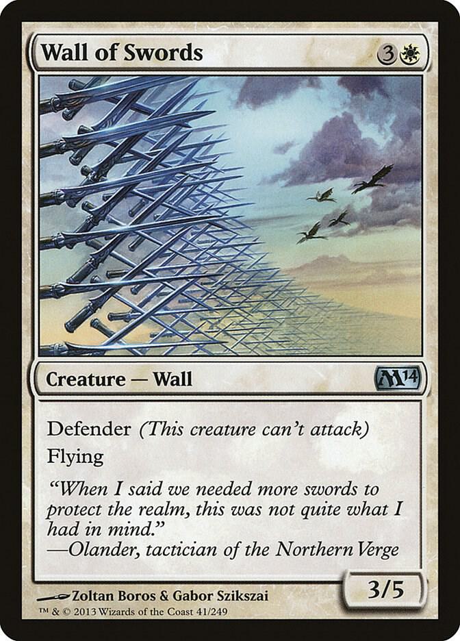 Wall of Swords 41 card from Magic 2014 (M14)