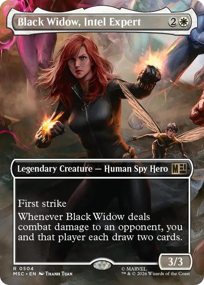 Black Widow, Intel Expert (Borderless) 504 card from Commander: Marvel Super Heroes