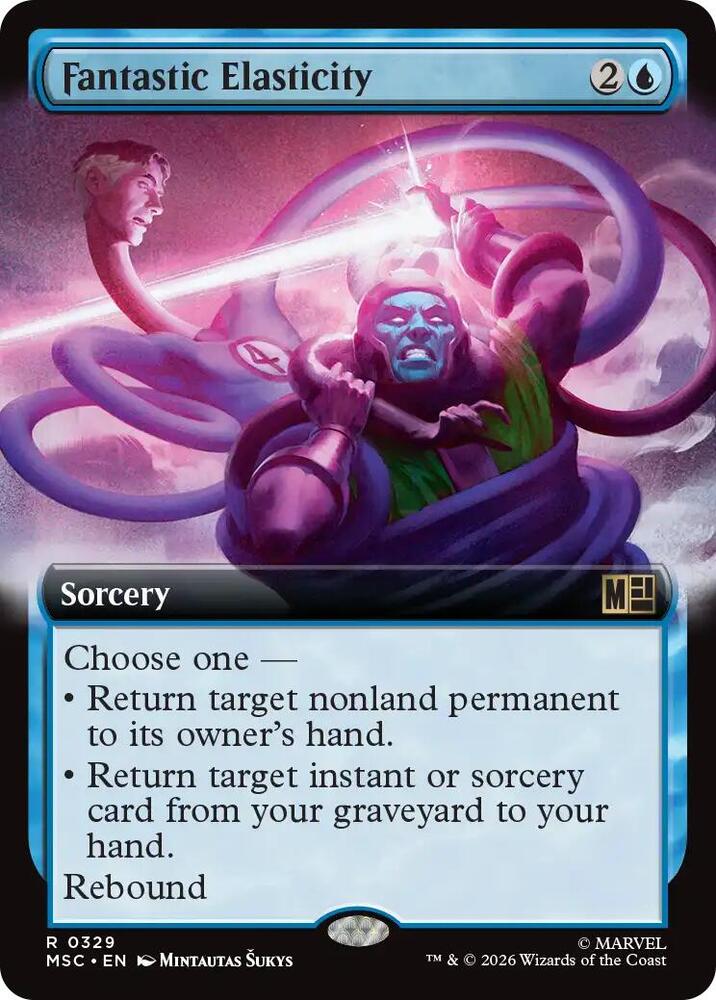 Fantastic Elasticity (Extended Art) 329 card from Commander: Marvel Super Heroes