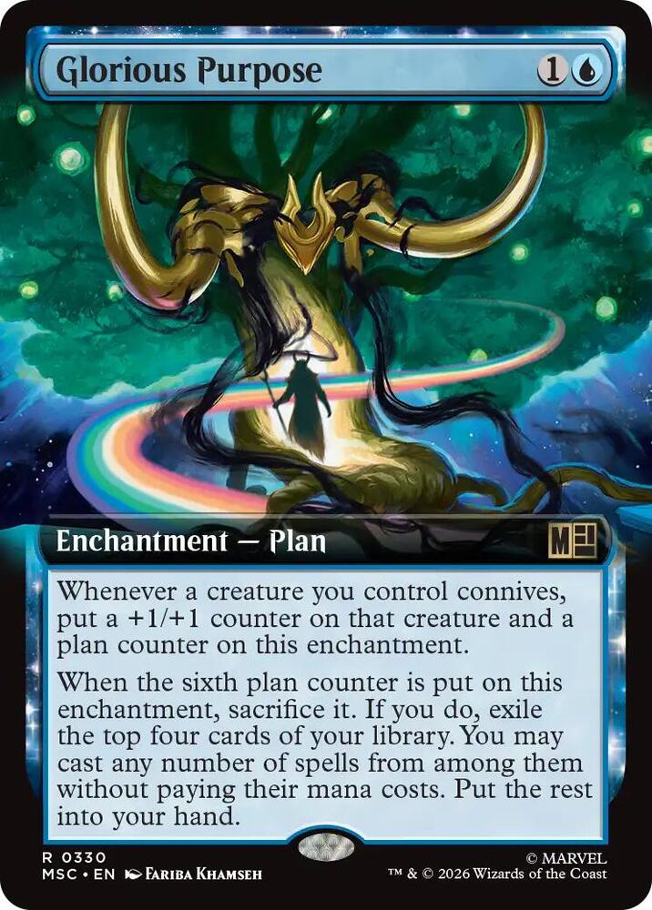 Glorious Purpose (Extended Art) 330 card from Commander: Marvel Super Heroes