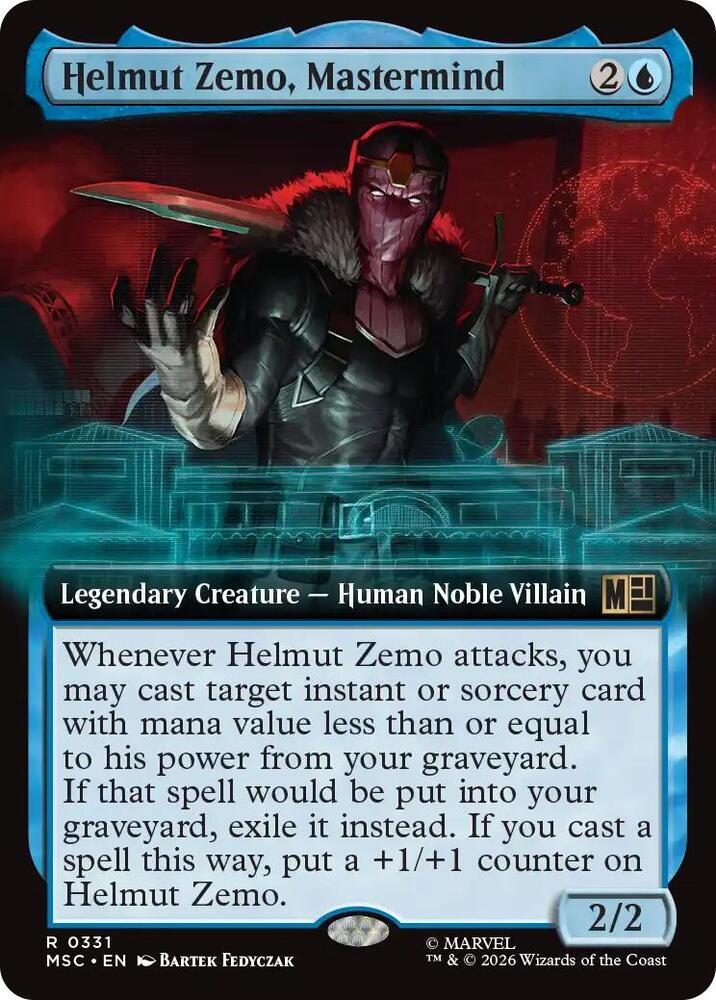 Helmut Zemo, Mastermind (Extended Art) 331 card from Commander: Marvel Super Heroes