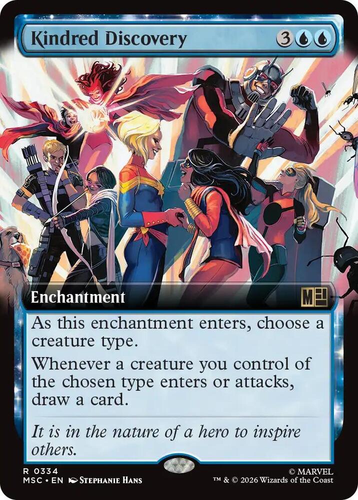 Kindred Discovery (Extended Art) 334 card from Commander: Marvel Super Heroes