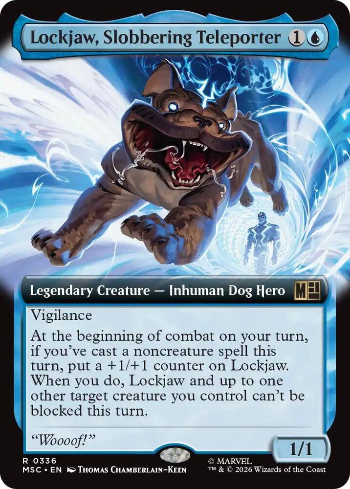 Lockjaw, Slobbering Teleporter (Extended Art) 336 card from Commander: Marvel Super Heroes