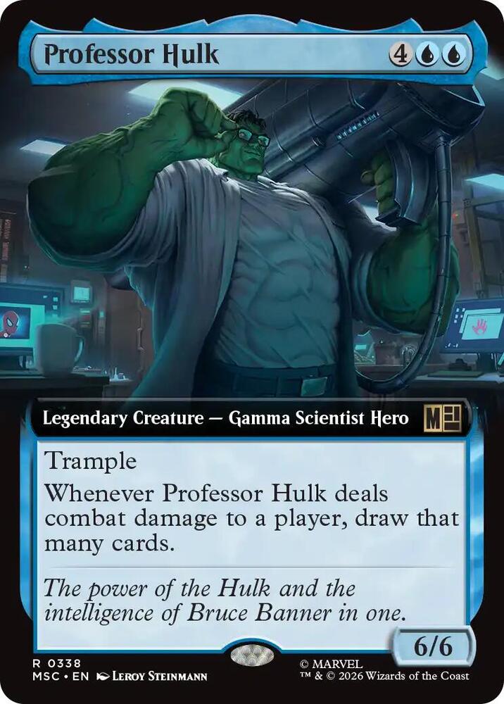 Professor Hulk (Extended Art) 338 card from Commander: Marvel Super Heroes