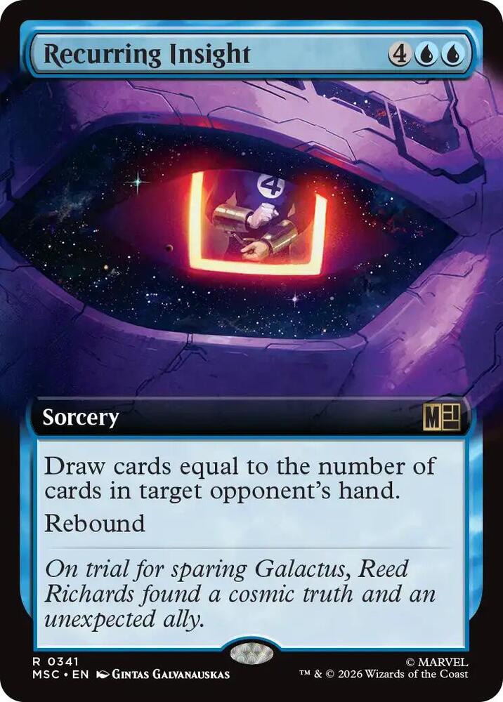 Recurring Insight (Extended Art) 341 card from Commander: Marvel Super Heroes
