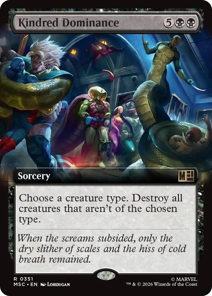 Kindred Dominance (Extended Art) 351 card from Commander: Marvel Super Heroes