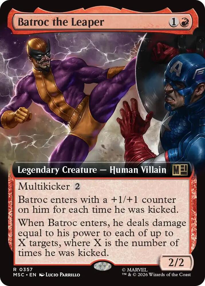 Batroc the Leaper (Extended Art) 357 card from Commander: Marvel Super Heroes