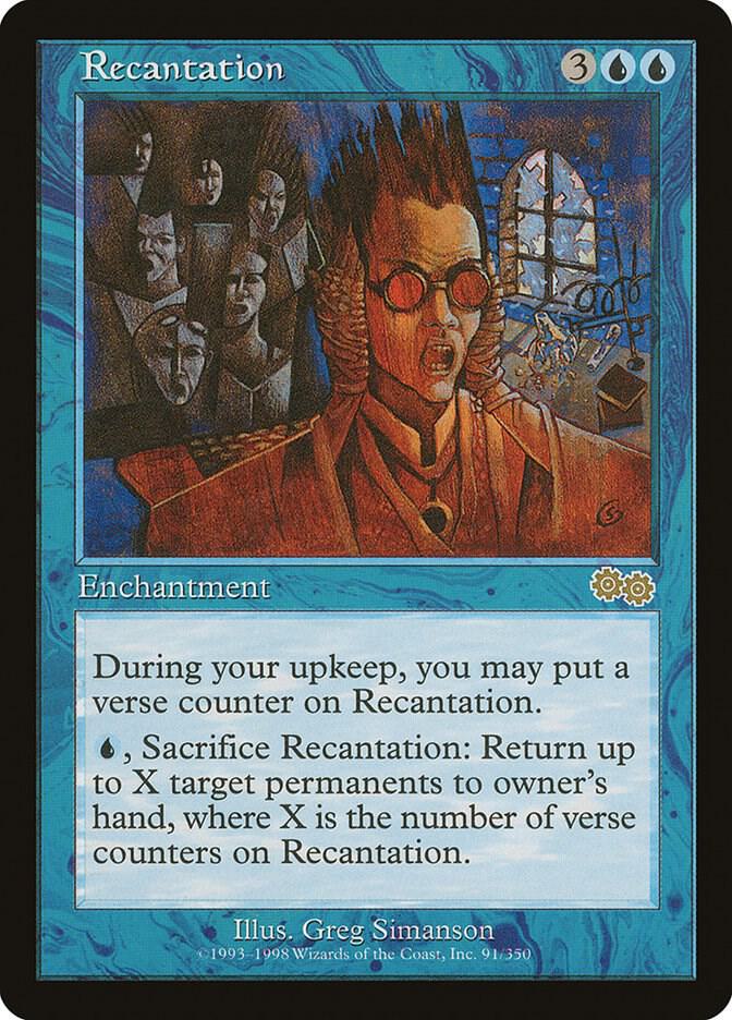 Recantation 91 card from Urza's Saga