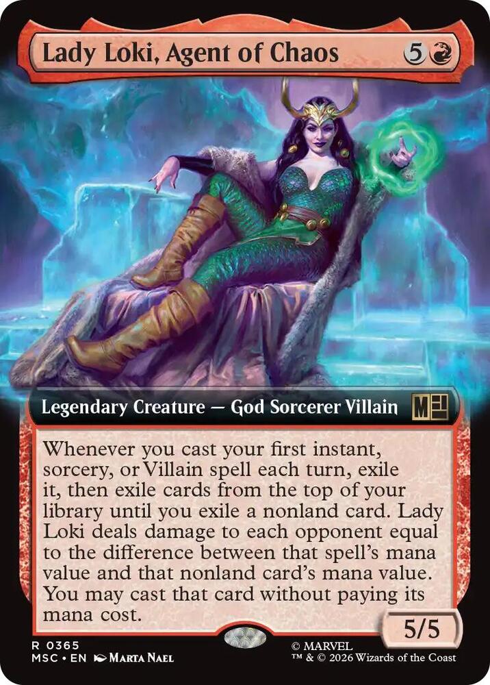 Lady Loki, Agent of Chaos (Extended Art) 365 card from Commander: Marvel Super Heroes