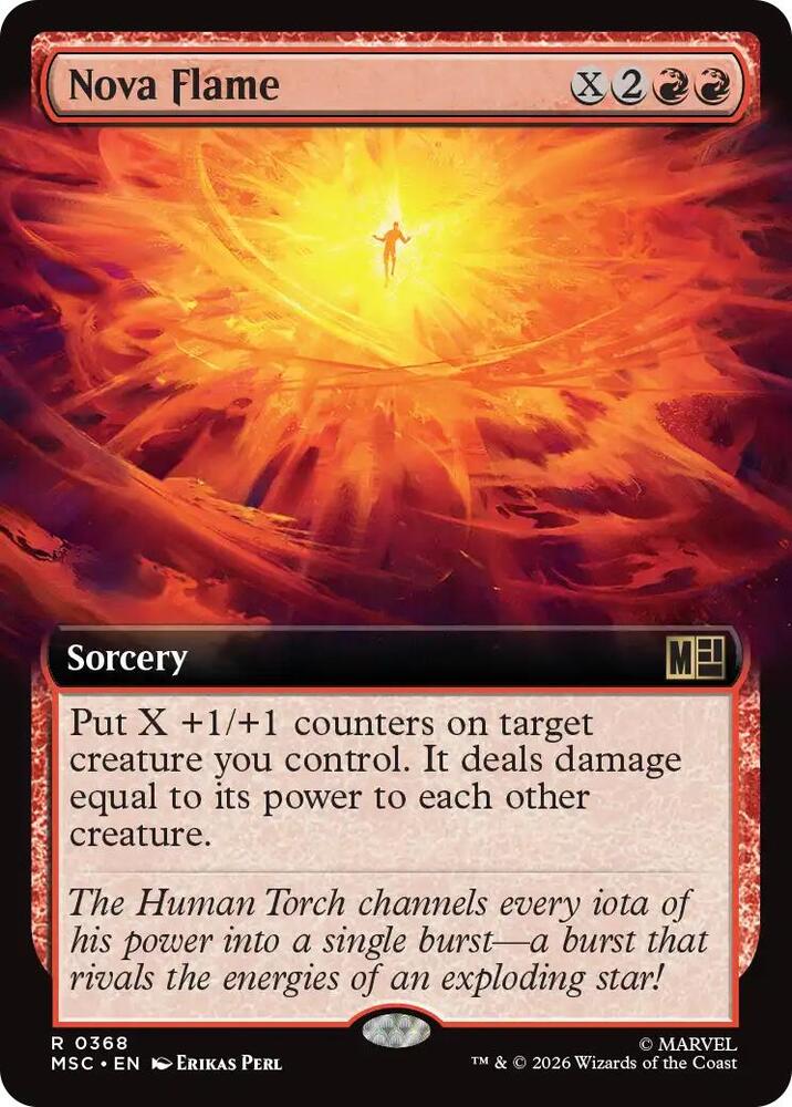 Nova Flame (Extended Art) 368 card from Commander: Marvel Super Heroes