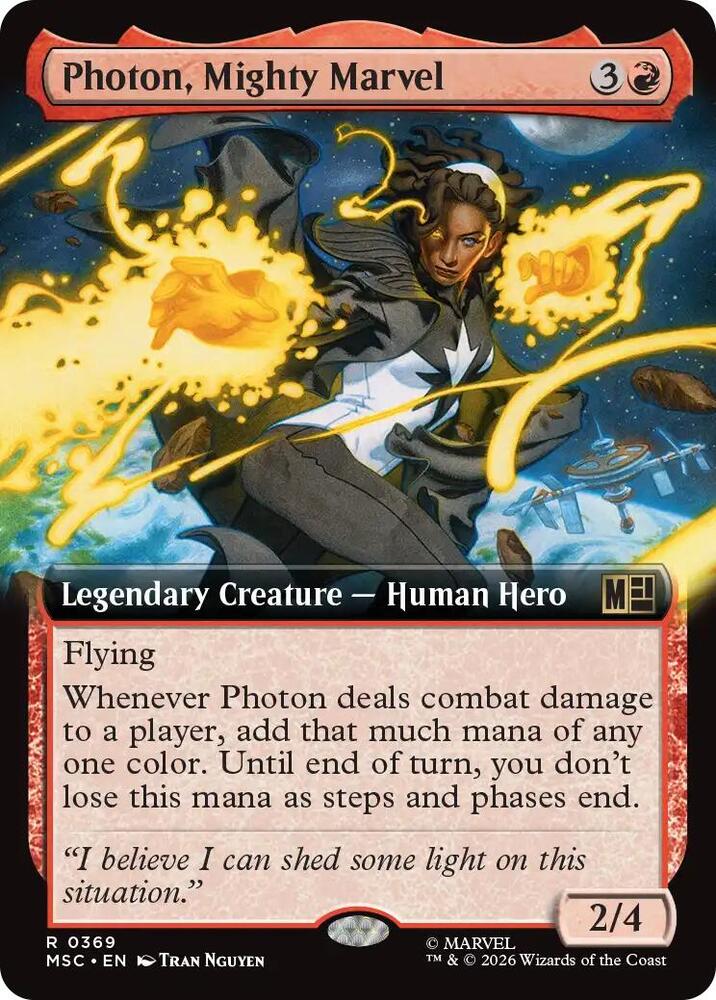 Photon, Mighty Marvel (Extended Art) 369 card from Commander: Marvel Super Heroes