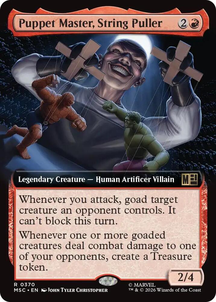 Puppet Master, String Puller (Extended Art) 370 card from Commander: Marvel Super Heroes