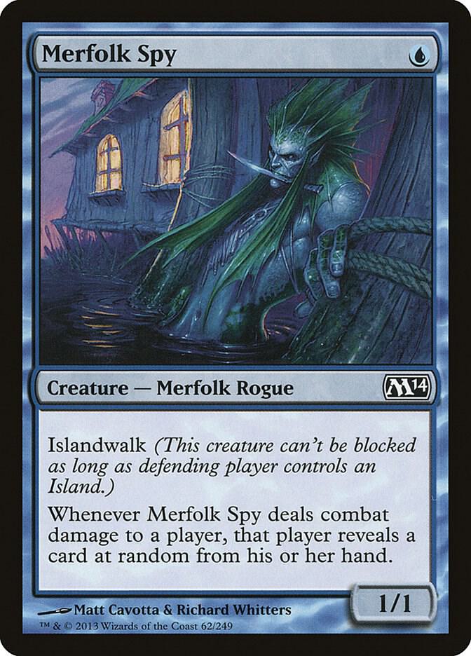 Merfolk Spy 62 card from Magic 2014 (M14)