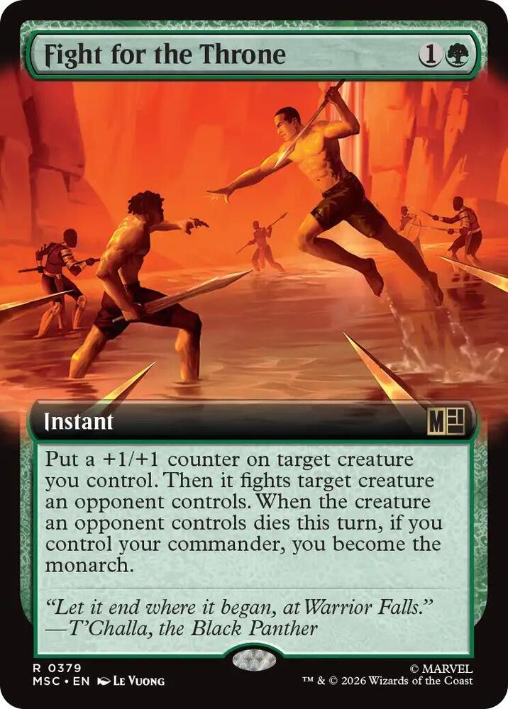 Fight for the Throne (Extended Art) 379 card from Commander: Marvel Super Heroes