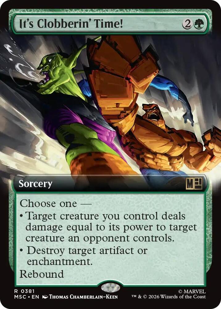 It's Clobberin' Time! (Extended Art) 381 card from Commander: Marvel Super Heroes