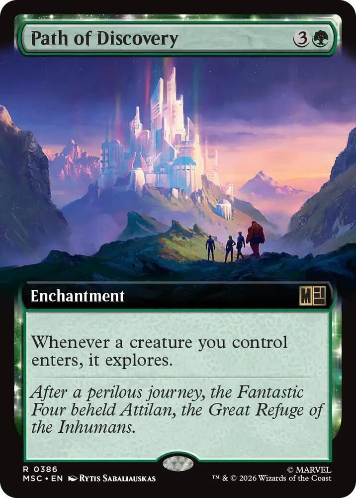 Path of Discovery (Extended Art) 386 card from Commander: Marvel Super Heroes