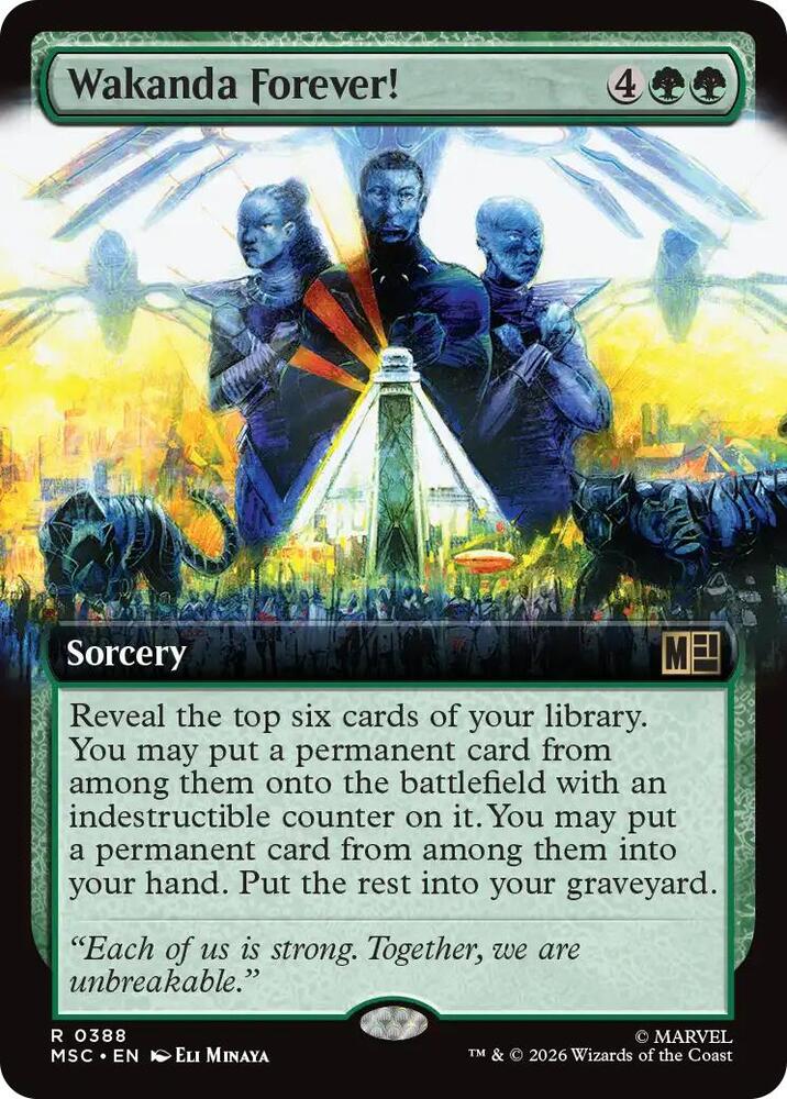Wakanda Forever! (Extended Art) 388 card from Commander: Marvel Super Heroes