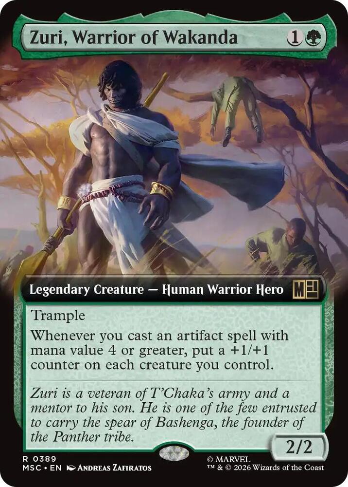 Zuri, Warrior of Wakanda (Extended Art) 389 card from Commander: Marvel Super Heroes