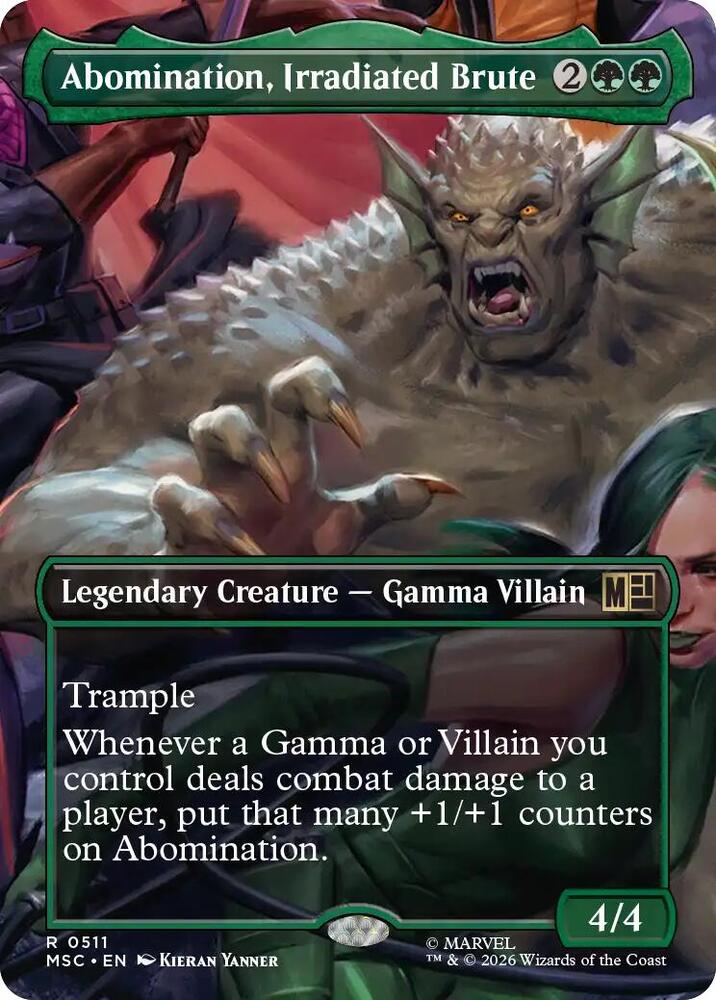 Abomination, Irradiated Brute (Borderless) 511 card from Commander: Marvel Super Heroes