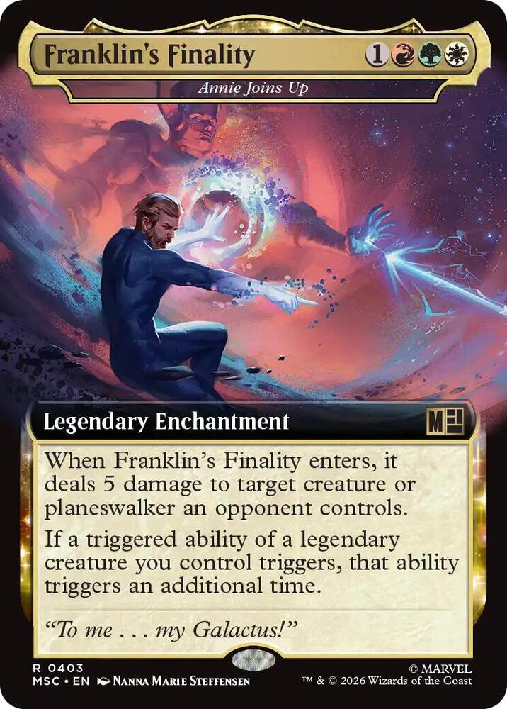 Franklin's Finality - Annie Joins Up (Extended Art) 403 card from Commander: Marvel Super Heroes