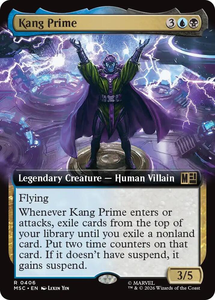 Kang Prime (Extended Art) 406 card from Commander: Marvel Super Heroes