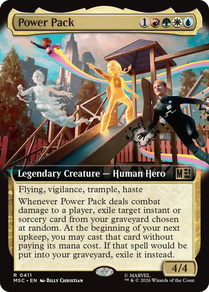Power Pack (Extended Art) 411 card from Commander: Marvel Super Heroes