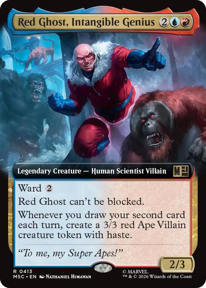 Red Ghost, Intangible Genius (Extended Art) 413 card from Commander: Marvel Super Heroes