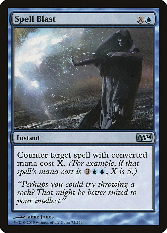 Spell Blast 72 card from Magic 2014 (M14)