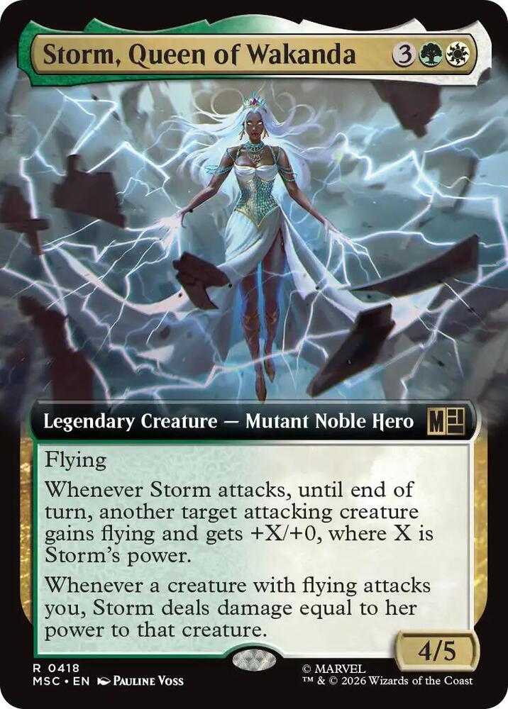 Storm, Queen of Wakanda (Extended Art) 418 card from Commander: Marvel Super Heroes