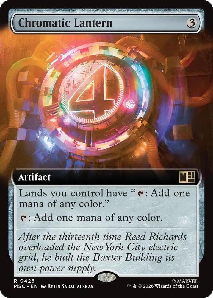 Chromatic Lantern (Extended Art) 428 card from Commander: Marvel Super Heroes