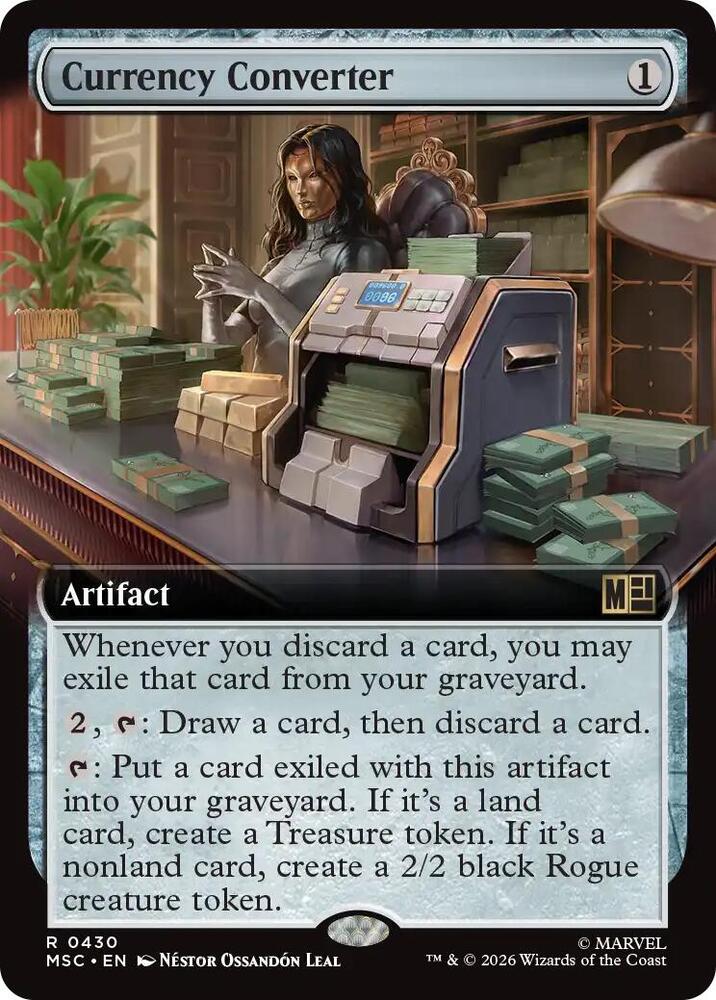 Currency Converter (Extended Art) 430 card from Commander: Marvel Super Heroes