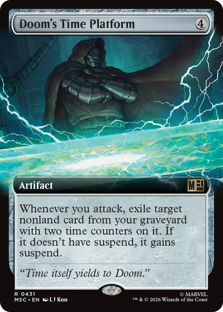 Doom's Time Platform (Extended Art) 431 card from Commander: Marvel Super Heroes
