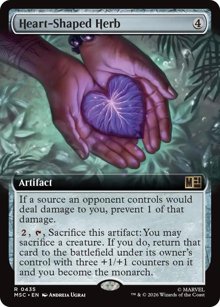 Heart-Shaped Herb (Extended Art) 435 card from Commander: Marvel Super Heroes
